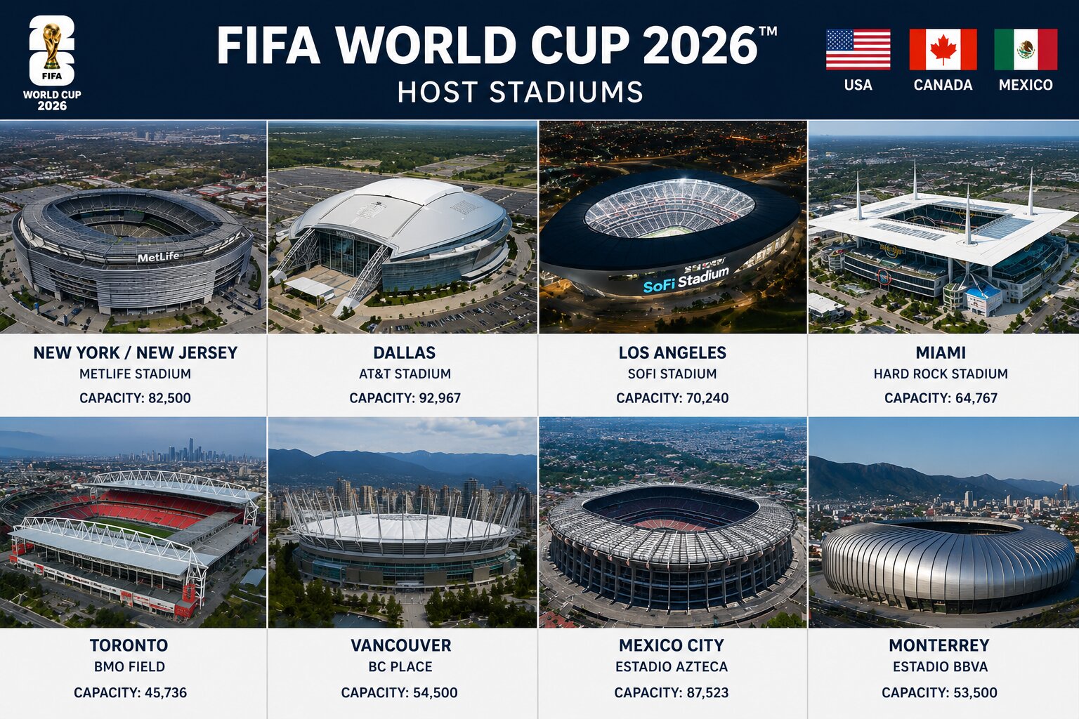 2026 FIFA World Cup Stadiums Placeholder
